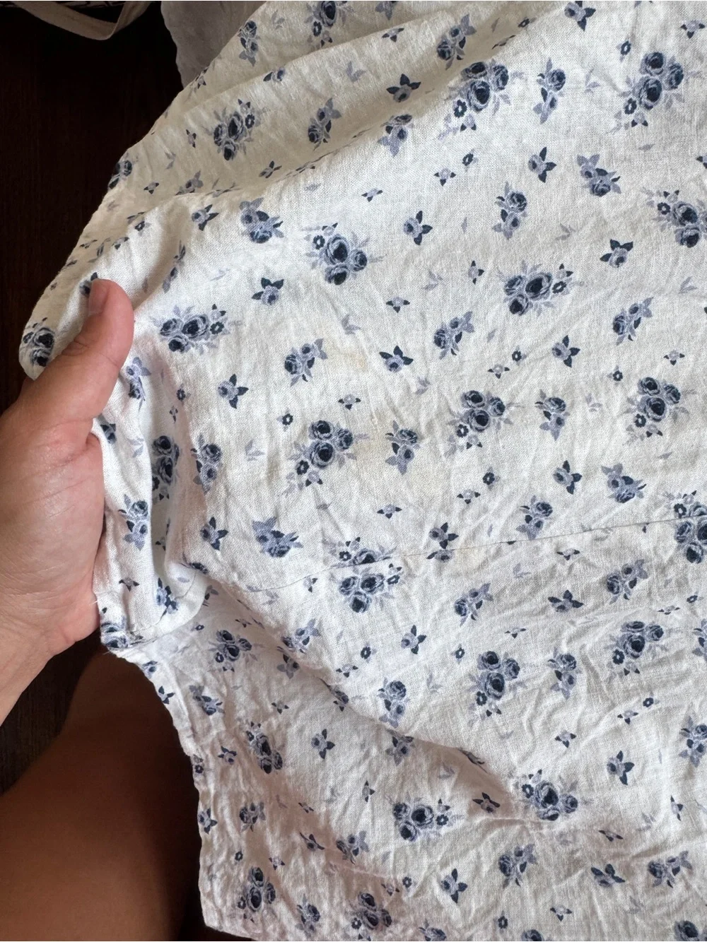Blue Floral Tie-Front dress